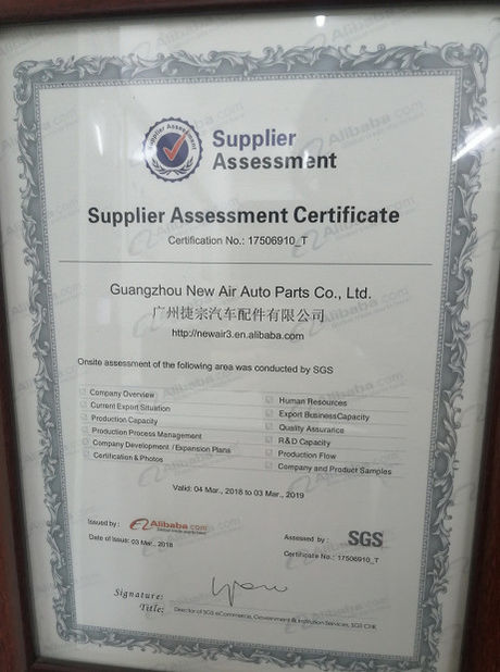 Κίνα Guangzhou New Air Auto Parts Co., Ltd. Πιστοποιήσεις